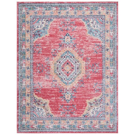 Safavieh 9 x 12 ft. Madison Power Loomed Rectangle Area Rug Orange & Light Blue MAD658P-9